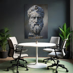 Steinskulptur Mythologischer Figuren Mit Mercedes Benz Auto