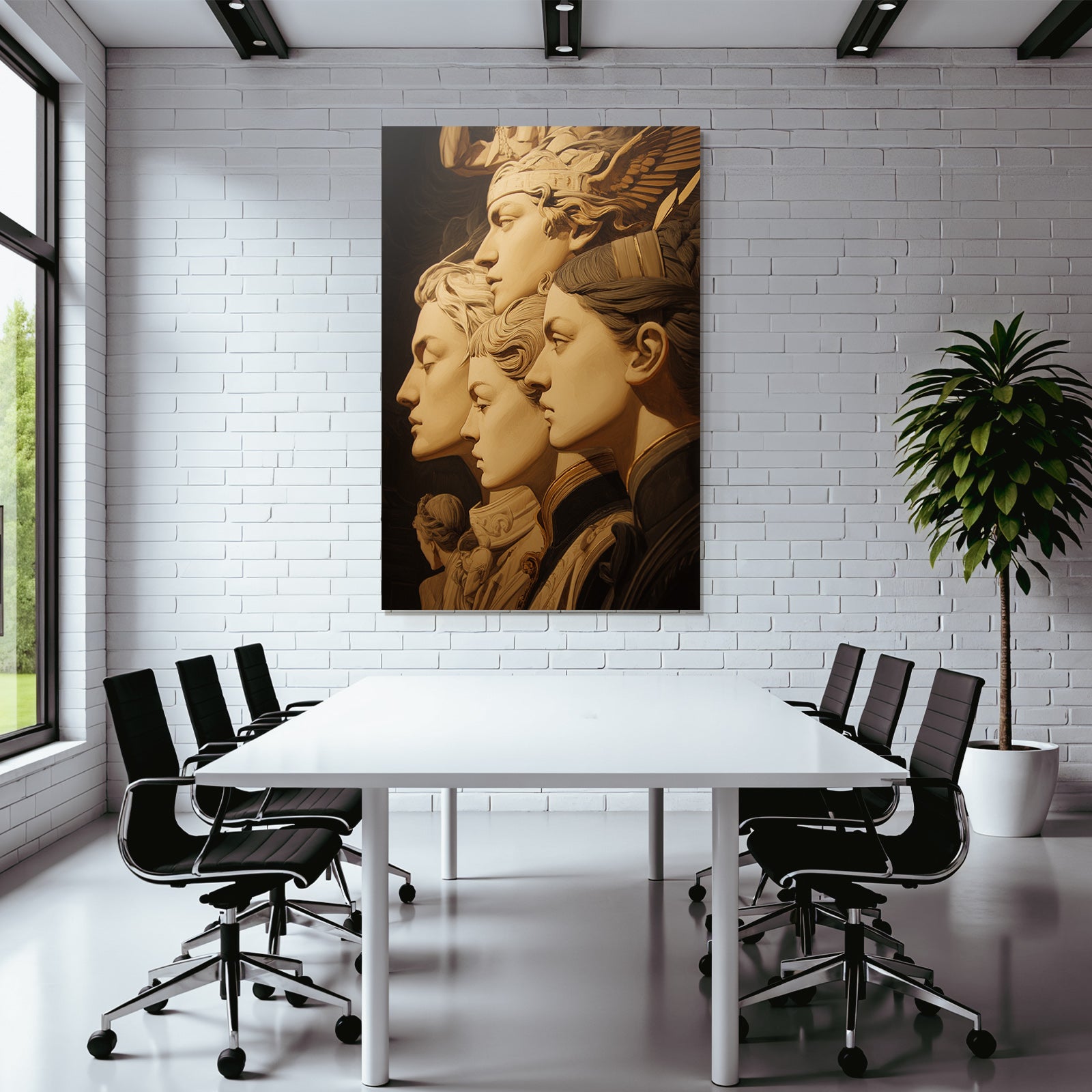 Stylisierte Humanfiguren Mit Intrikaten Haarschnitten Und Kleidung