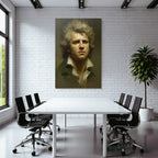 Stylisierte Portrait Eines Jungen Mannes Mit Intensivem Ausdruck