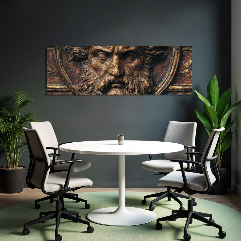 Carved Face Historical Or Mythological Figure