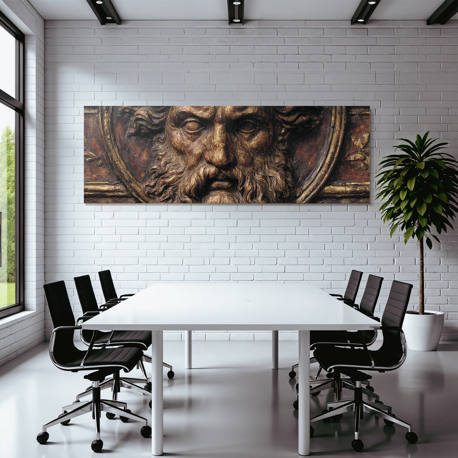 Carved Face Historical Or Mythological Figure