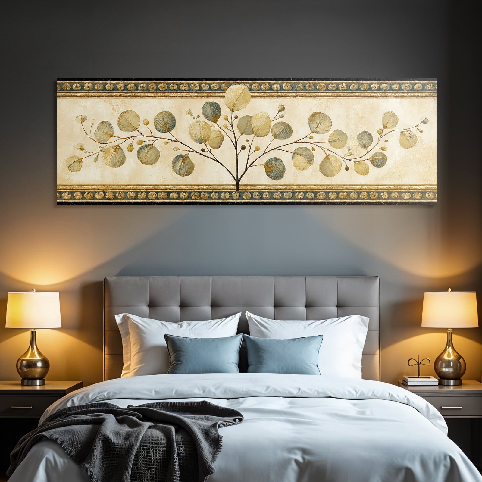 Dekoratives Blatt Design Vintage Stil Mit Texturiertem Hintergrund