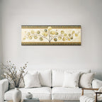 Decorative leaf design vintage style with textured background