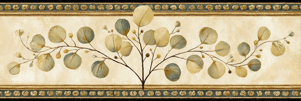 Dekoratives Blatt Design Vintage Stil Mit Texturiertem Hintergrund | Klassisch | Einrichtungsstile