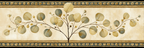Dekoratives Blatt Design Vintage Stil Mit Texturiertem Hintergrund | Klassisch | Einrichtungsstile