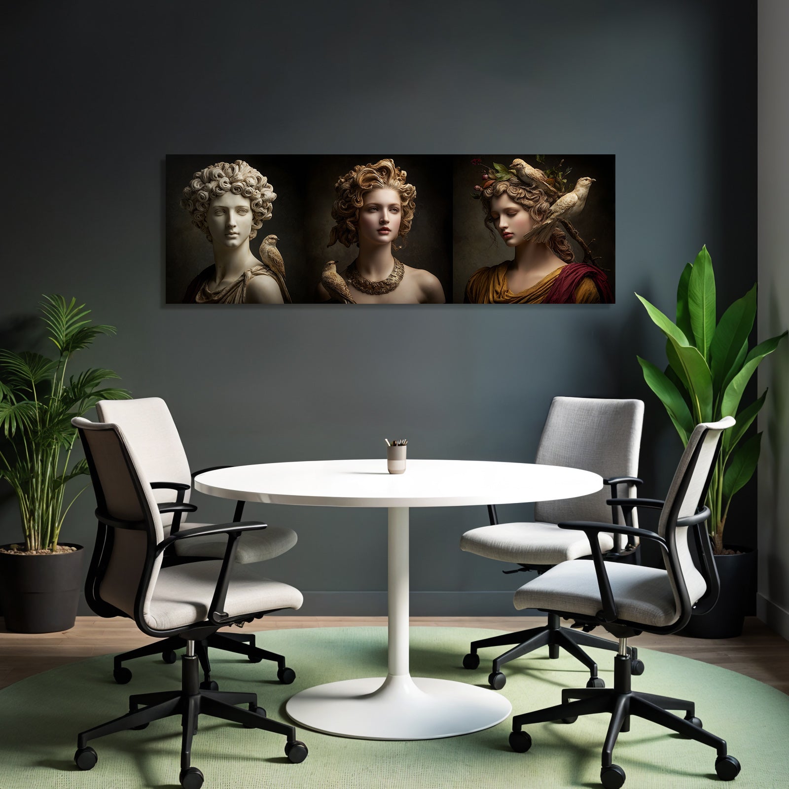 Drei Busts Natur Und Schoenheit Kunstvolle Gestaltung