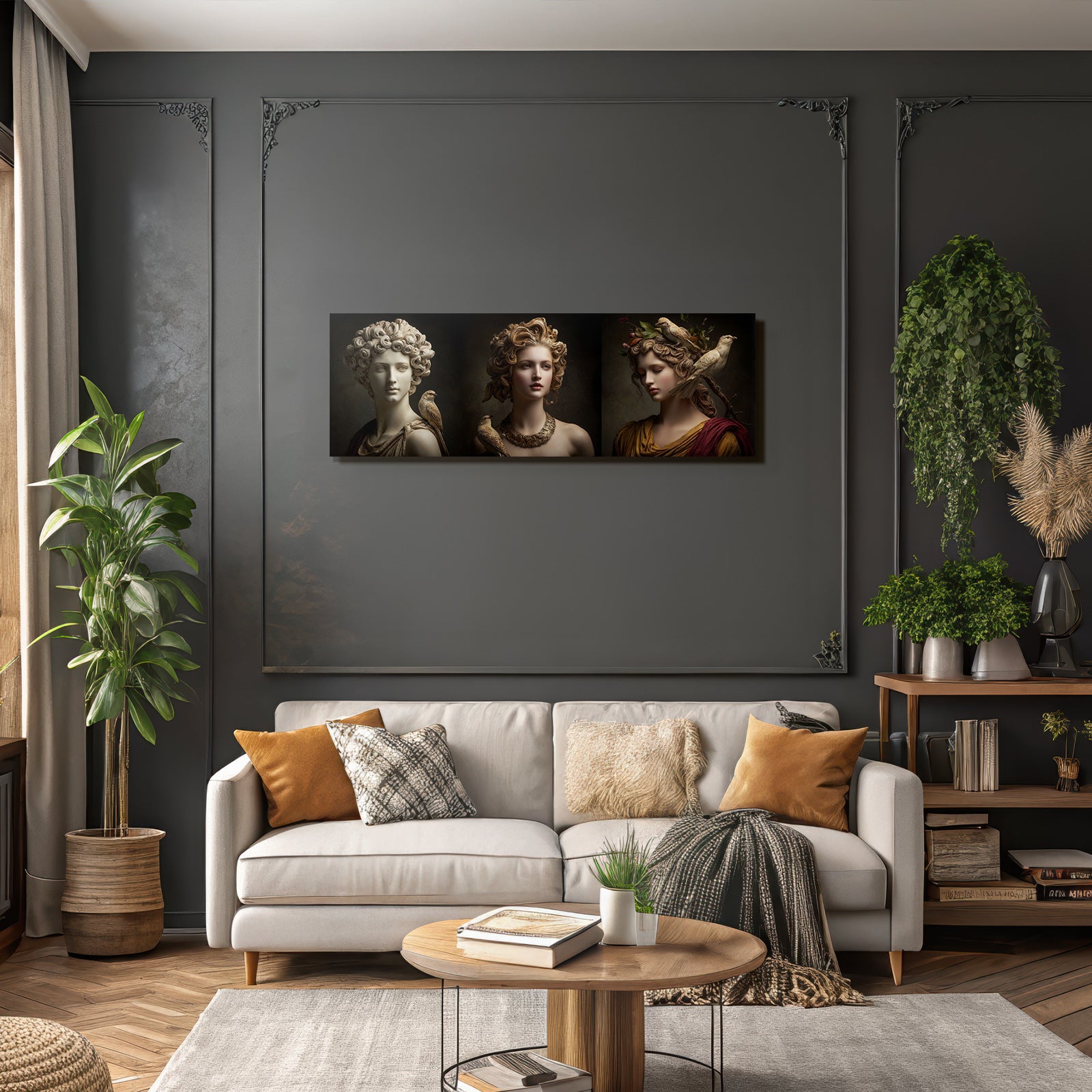 Drei Busts Natur Und Schoenheit Kunstvolle Gestaltung