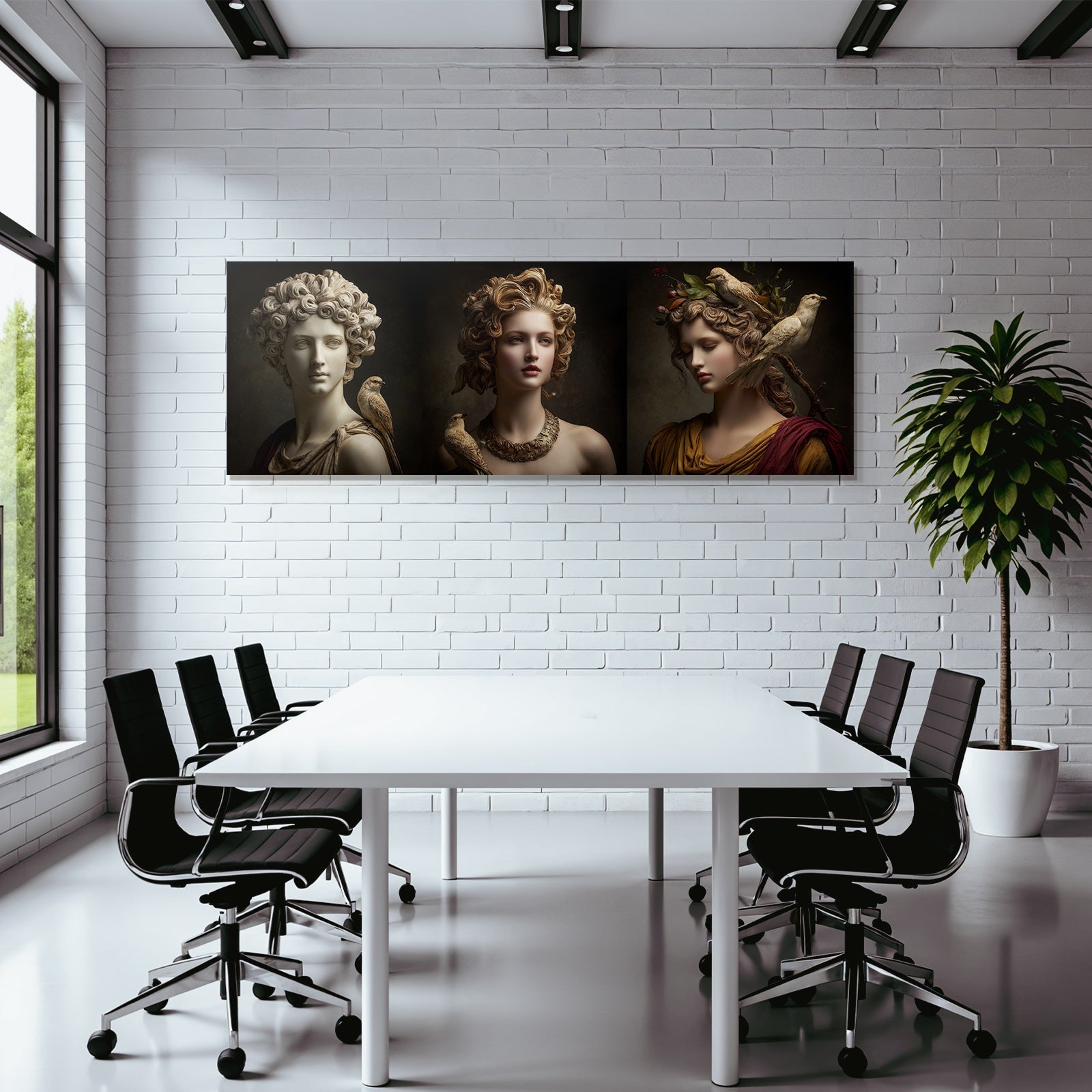 Drei Busts Natur Und Schoenheit Kunstvolle Gestaltung