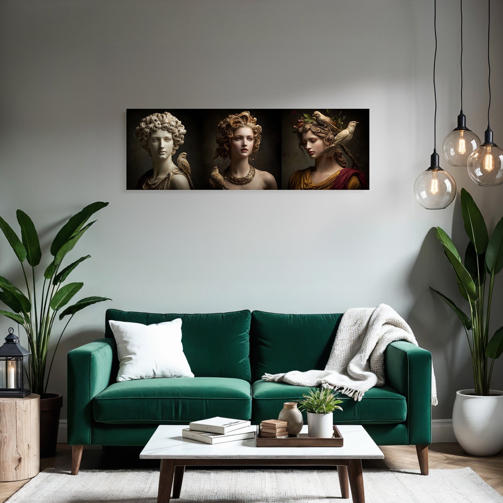 Drei Busts Natur Und Schoenheit Kunstvolle Gestaltung