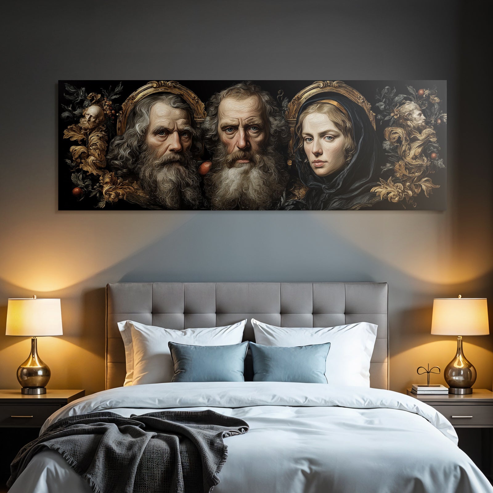 Drei Figuren Kunstberarbeitung Baroque Stil Oriantierte Elemente
