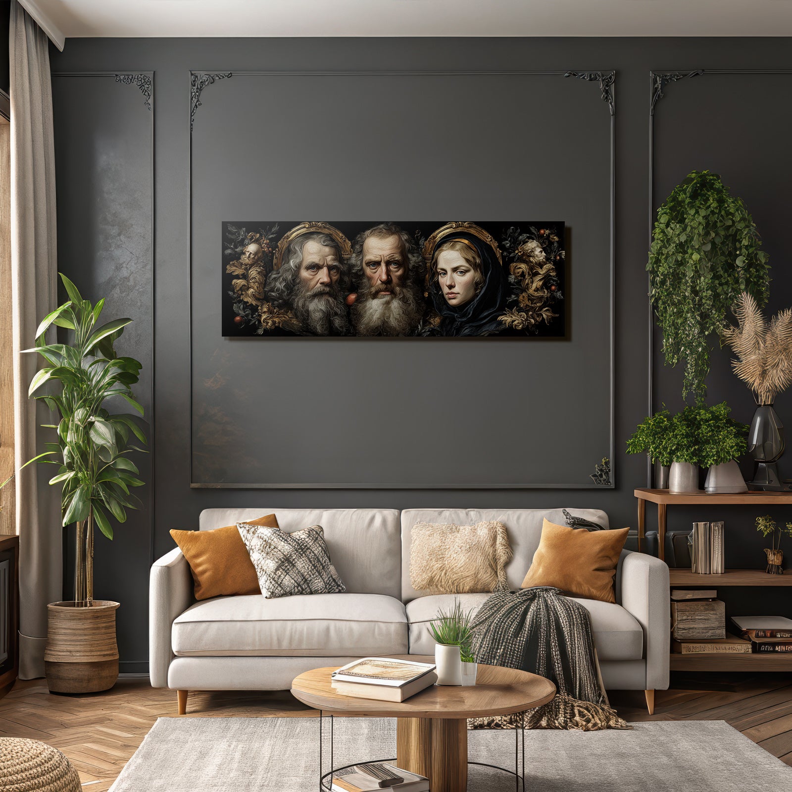 Drei Figuren Kunstberarbeitung Baroque Stil Oriantierte Elemente