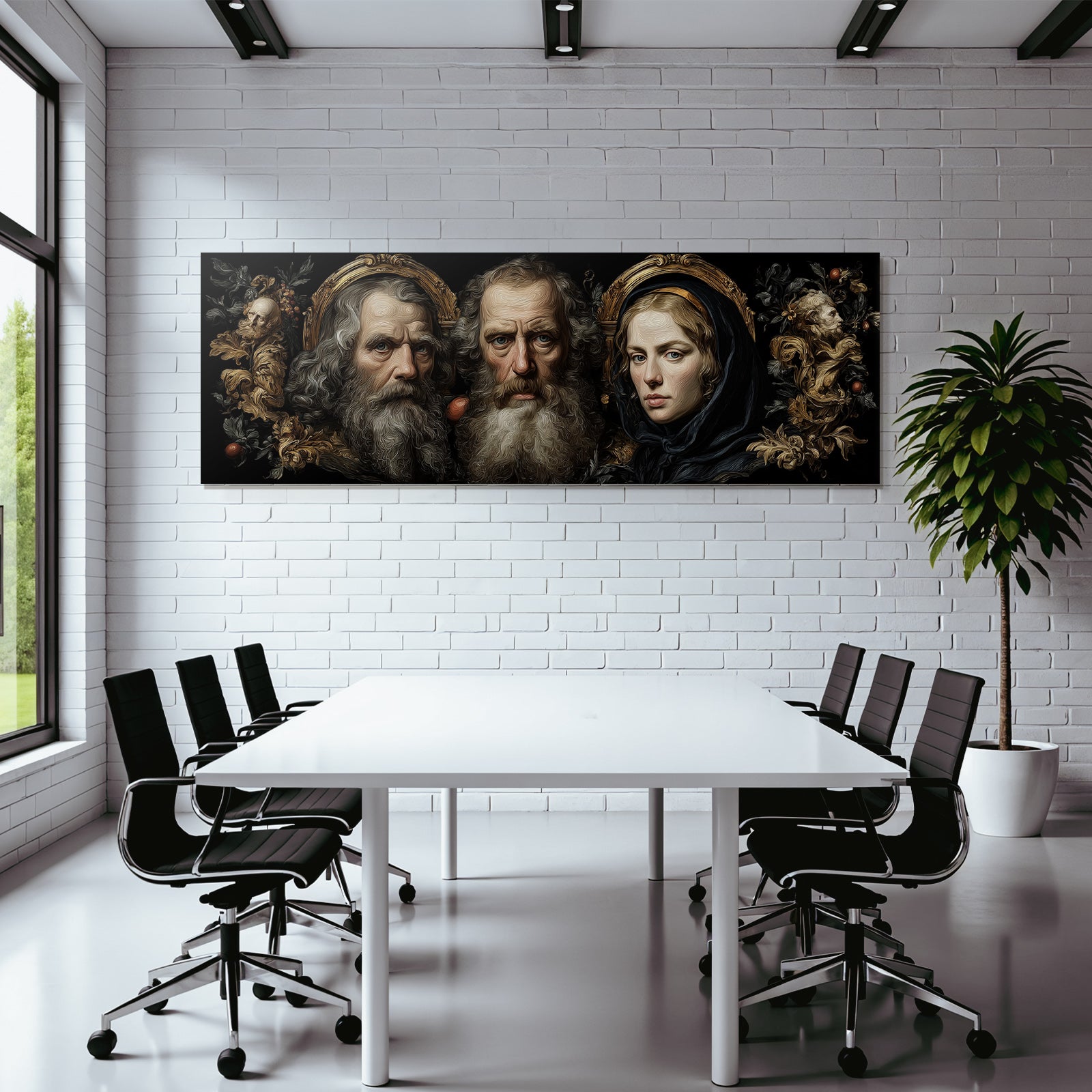 Drei Figuren Kunstberarbeitung Baroque Stil Oriantierte Elemente