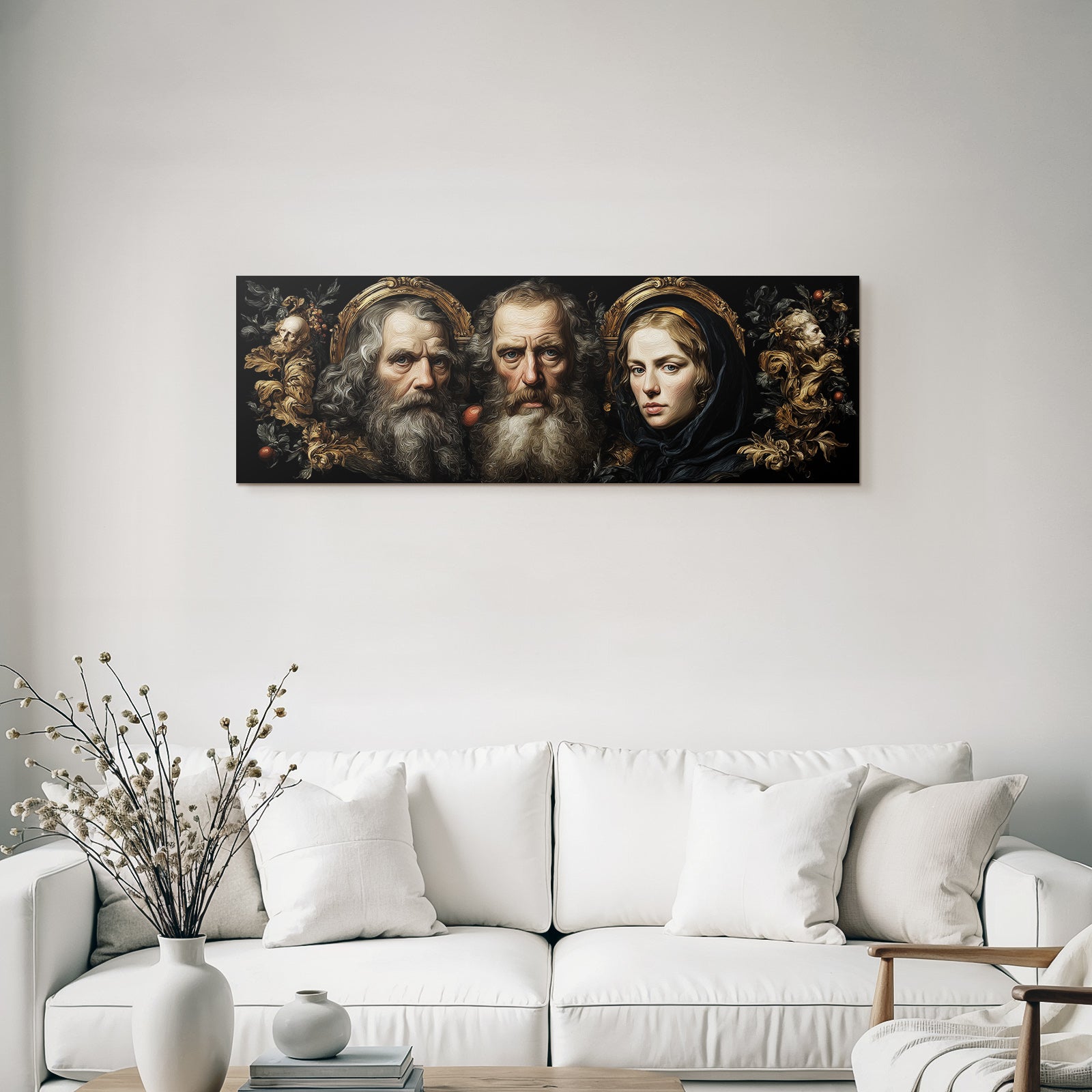 Drei Figuren Kunstberarbeitung Baroque Stil Oriantierte Elemente