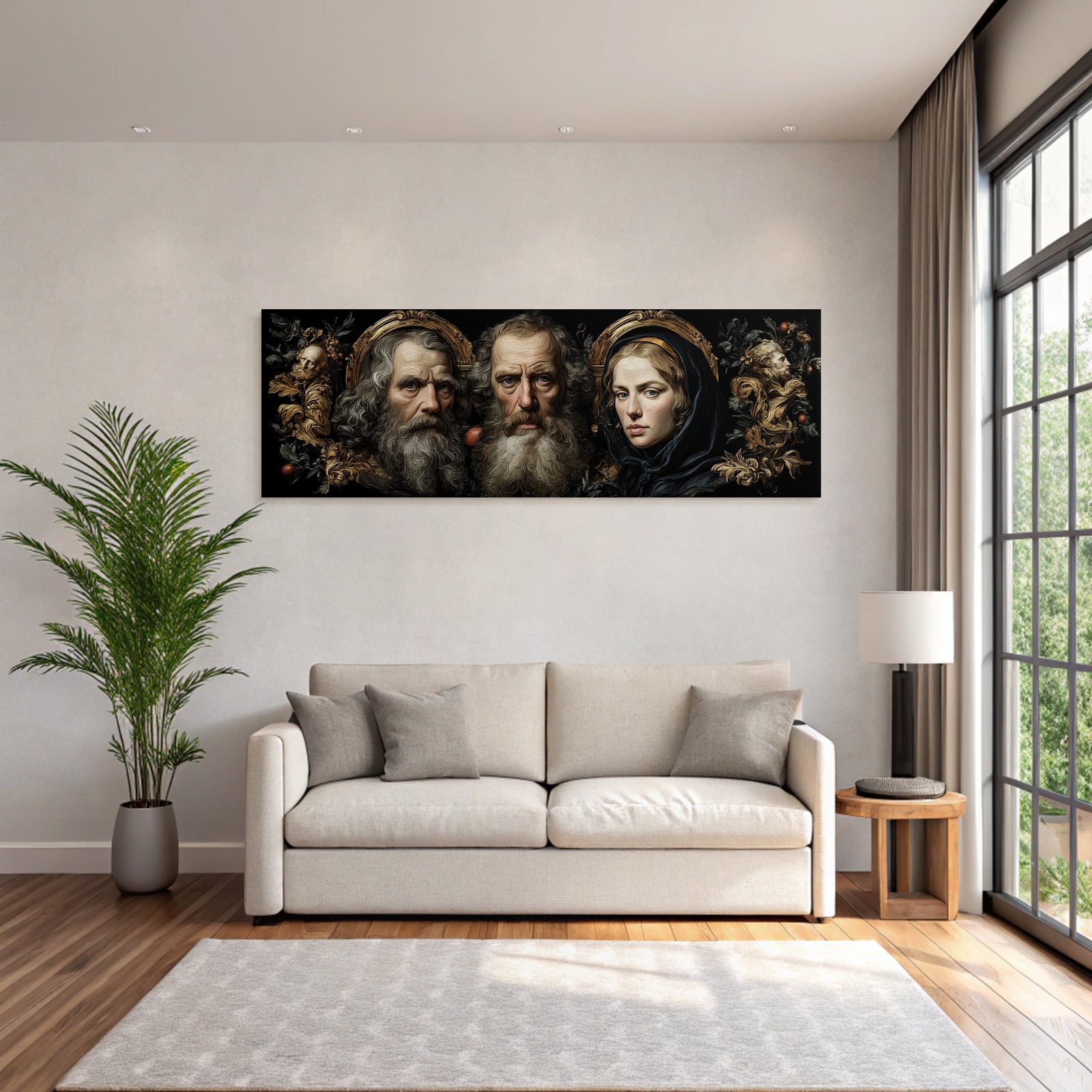 Drei Figuren Kunstberarbeitung Baroque Stil Oriantierte Elemente