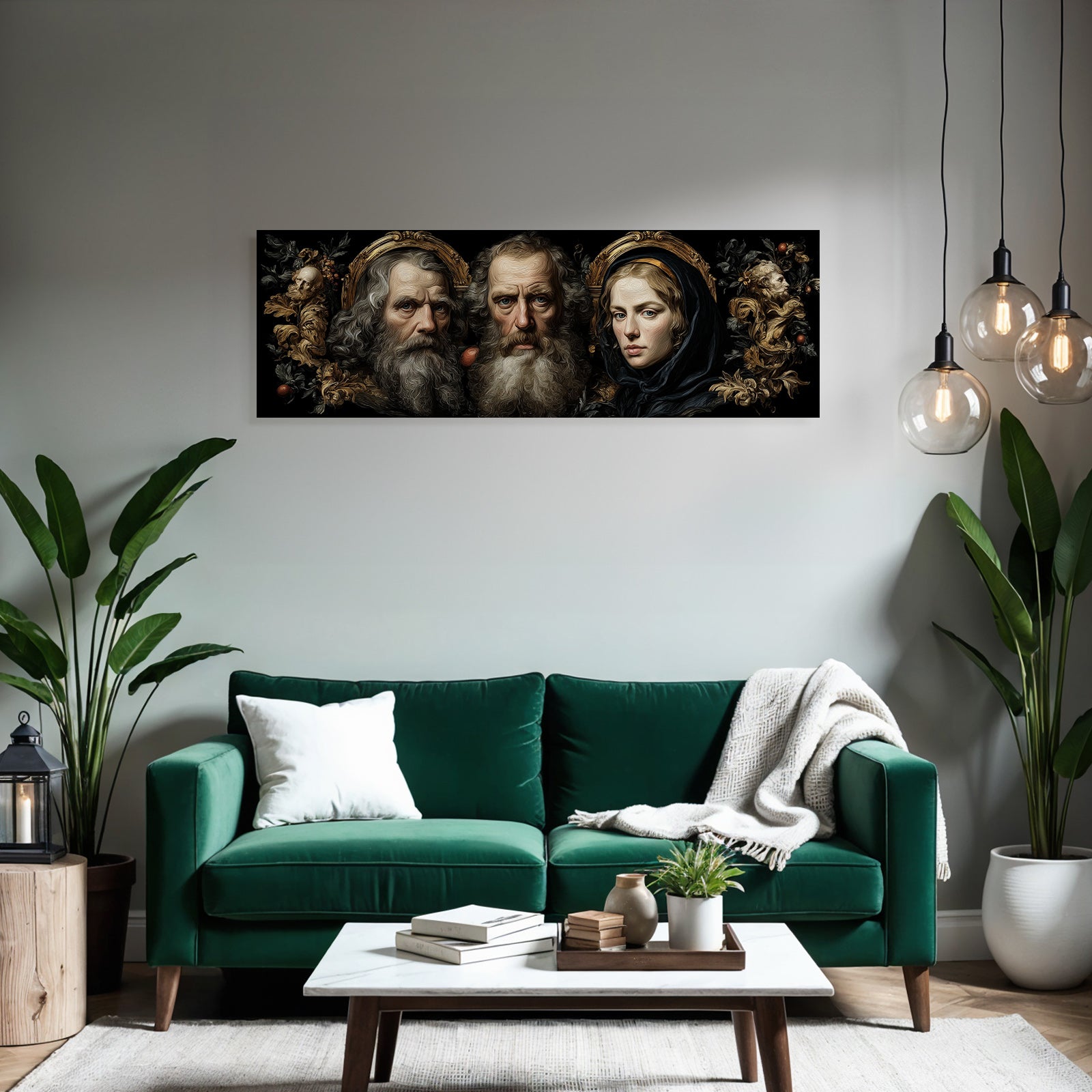 Drei Figuren Kunstberarbeitung Baroque Stil Oriantierte Elemente
