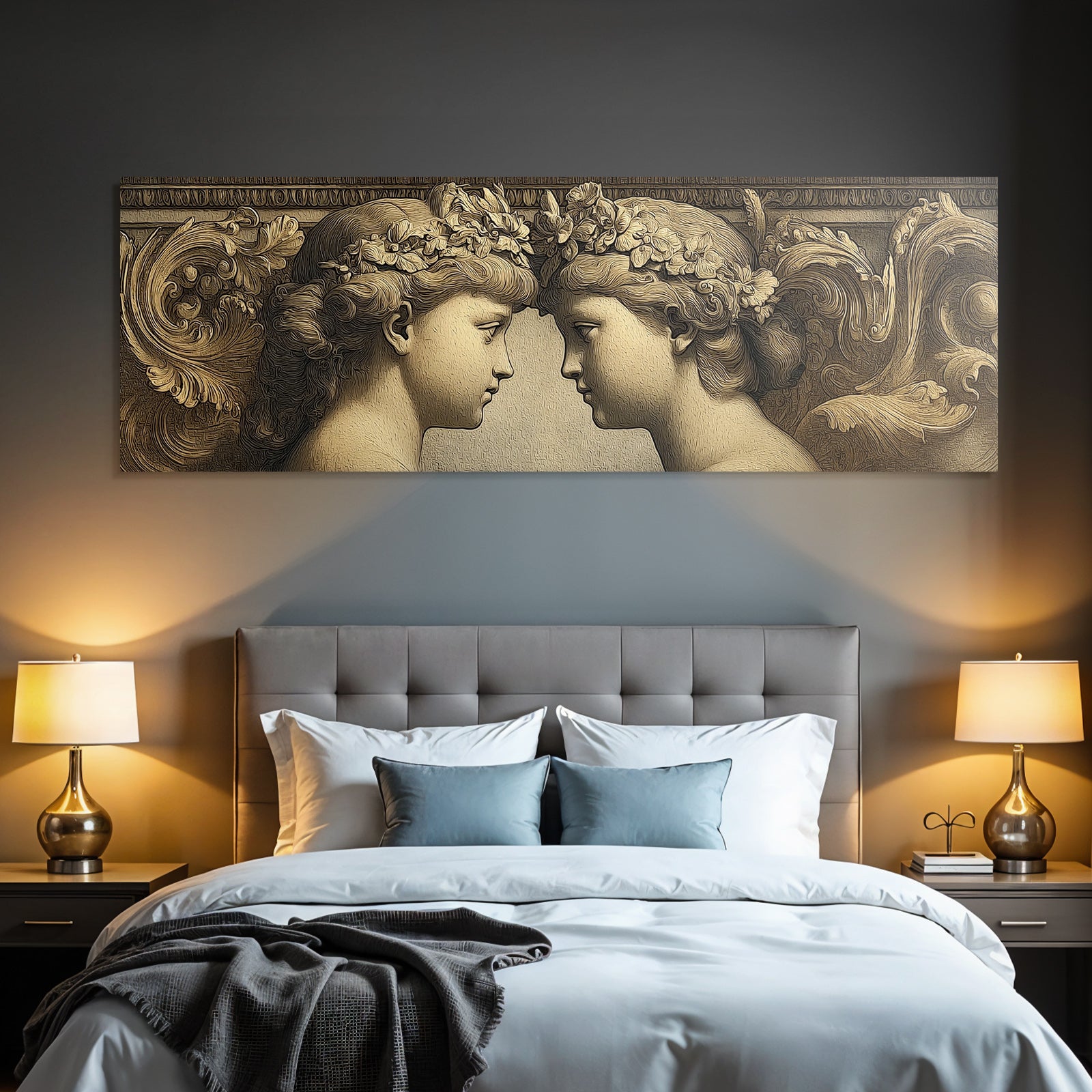 E Neoe Figuren Eleganz Harmonie Blumenverzierung