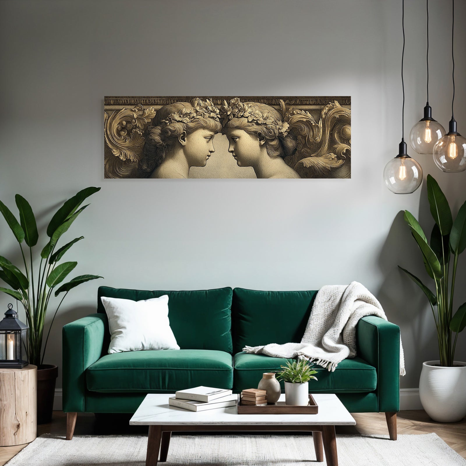 E Neoe Figuren Eleganz Harmonie Blumenverzierung