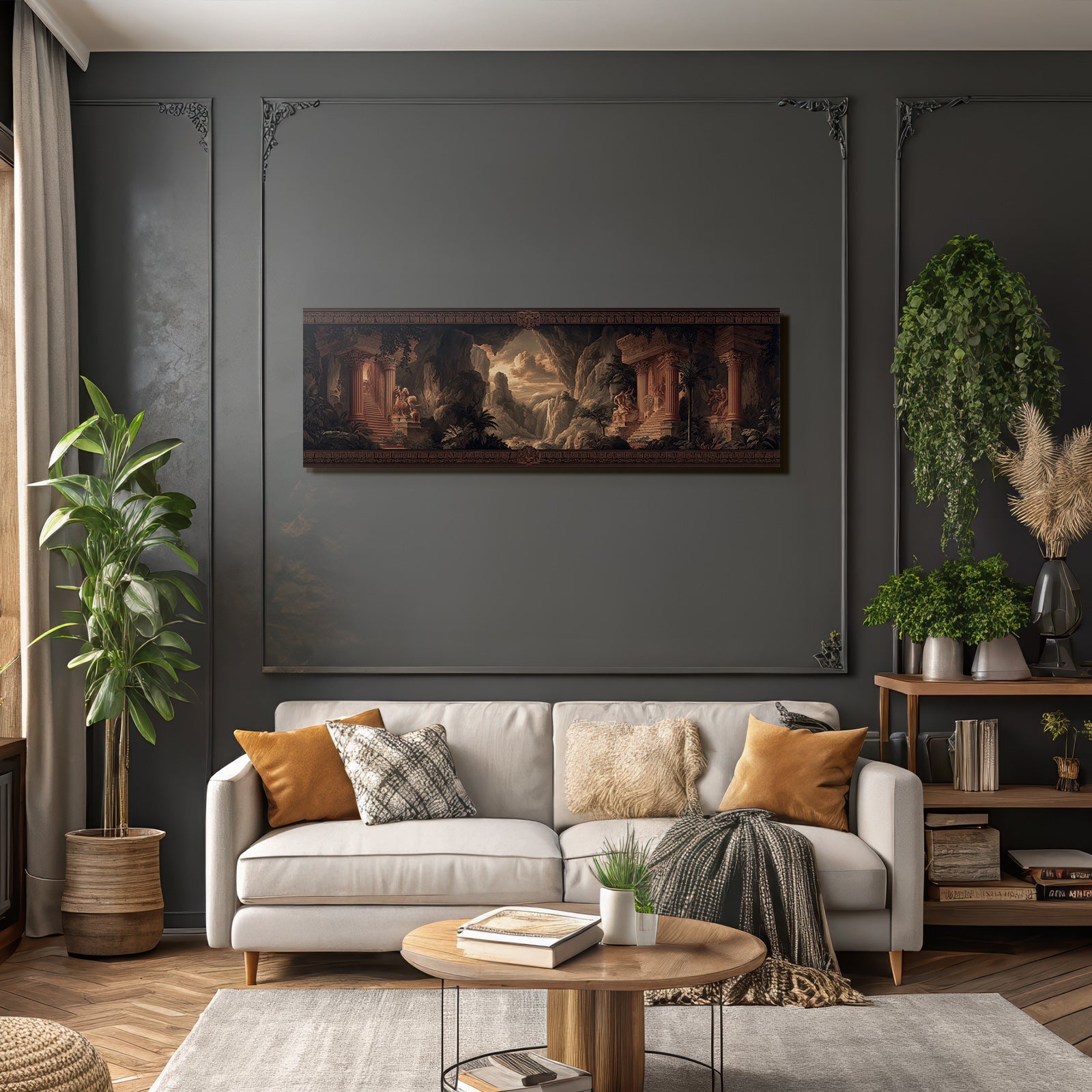 Fantasielandschaft Neoe Architektur Mit Romantischen Elementen
