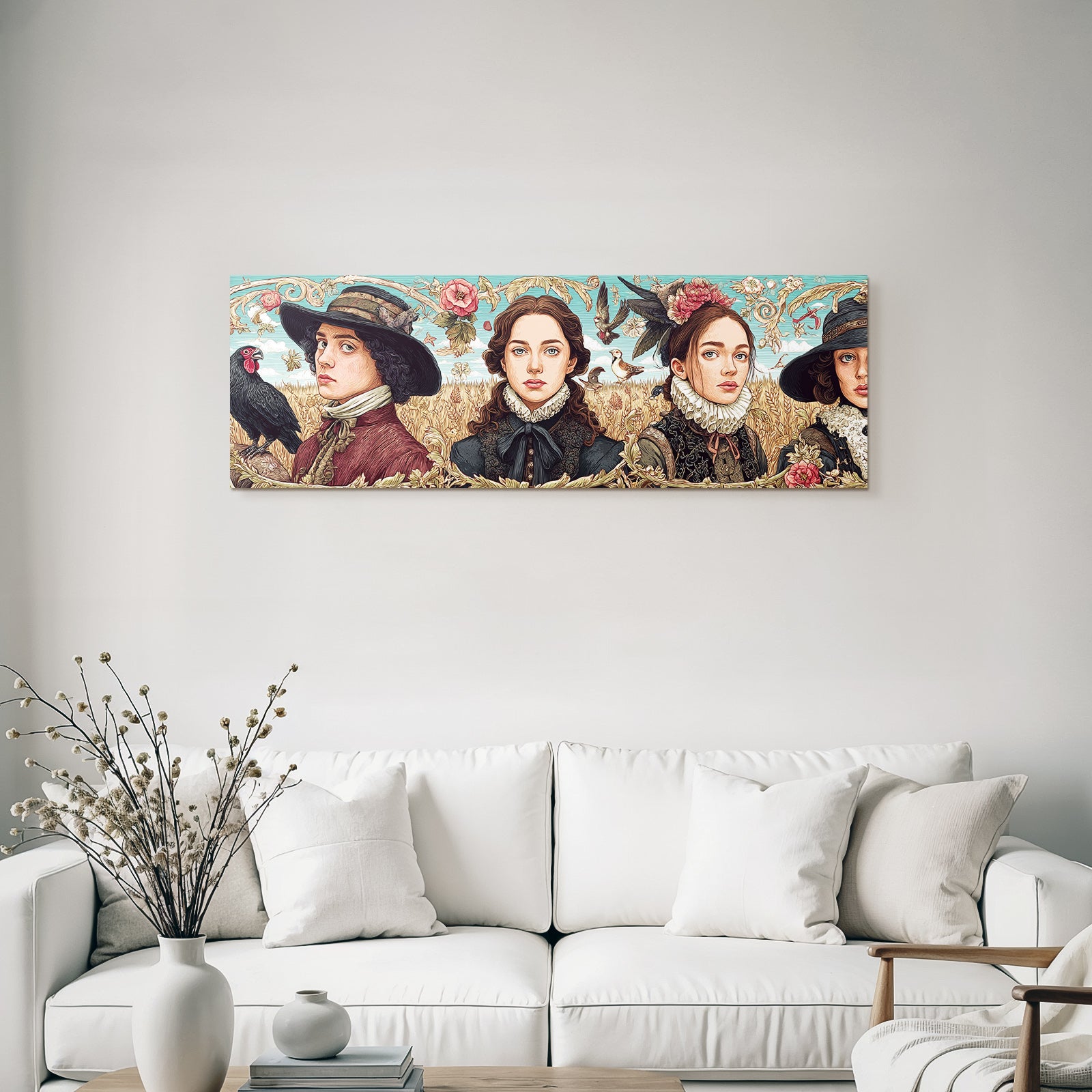 Historische Figuren Vintage Stil In Natur Illumination