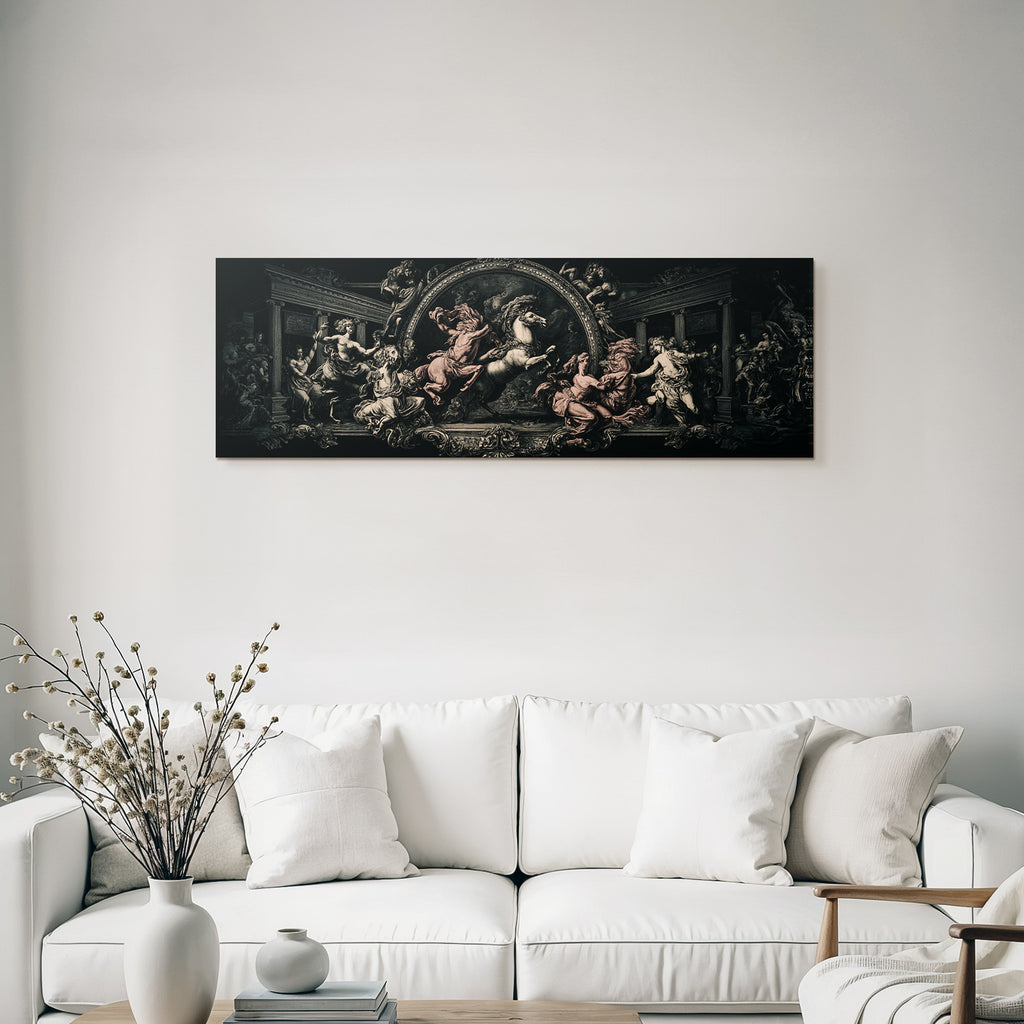 Historische Kunst Mythologisches Thema Mit Pferden Dynamische Szene