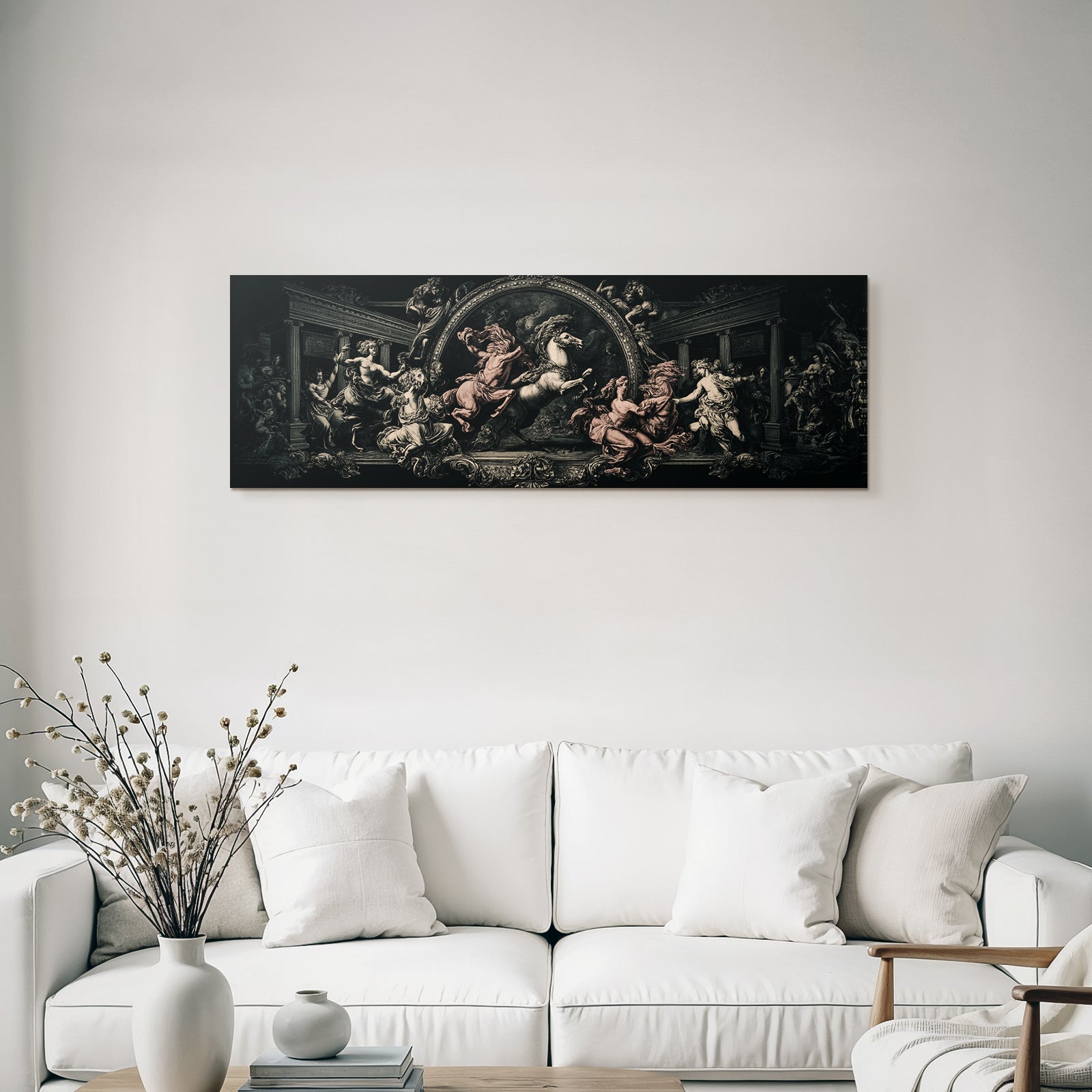 Historische Kunst Mythologisches Thema Mit Pferden Dynamische Szene