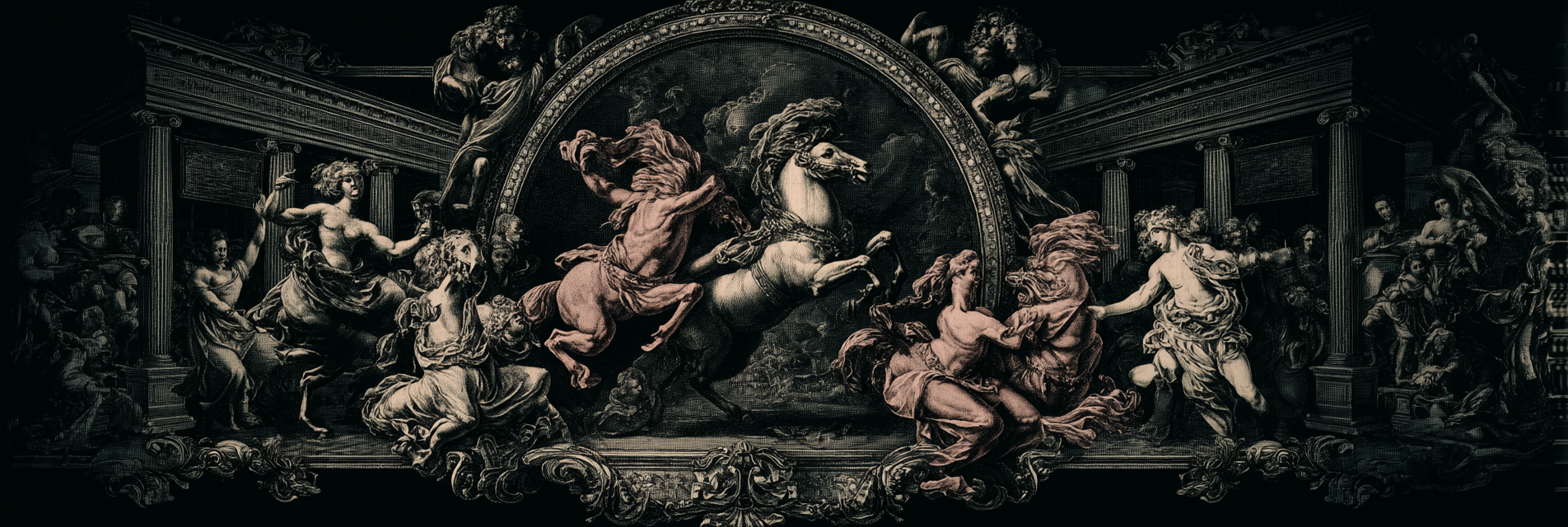 Historische Kunst Mythologisches Thema Mit Pferden Dynamische Szene | Klassisch | Einrichtungsstile