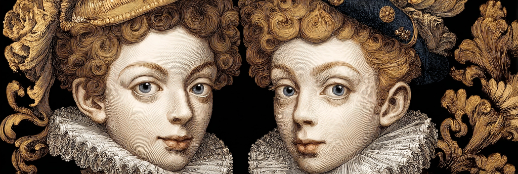 Historische Portraetdarstellung Mit Gekrellten Haaren Unscharfer Hintergrund | Klassisch | Einrichtungsstile