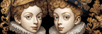 Historische Portraetdarstellung Mit Gekrellten Haaren Unscharfer Hintergrund | Klassisch | Einrichtungsstile