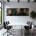 Junge Maenner In Artistischem Abstrakten Panel Style