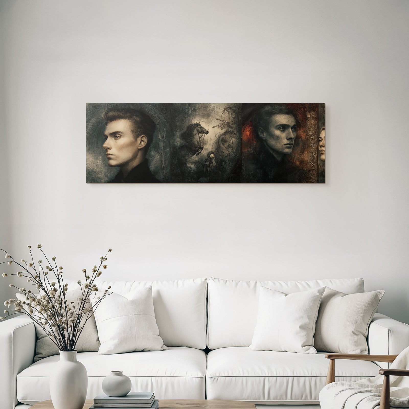 Junge Maenner In Artistischem Abstrakten Panel Style