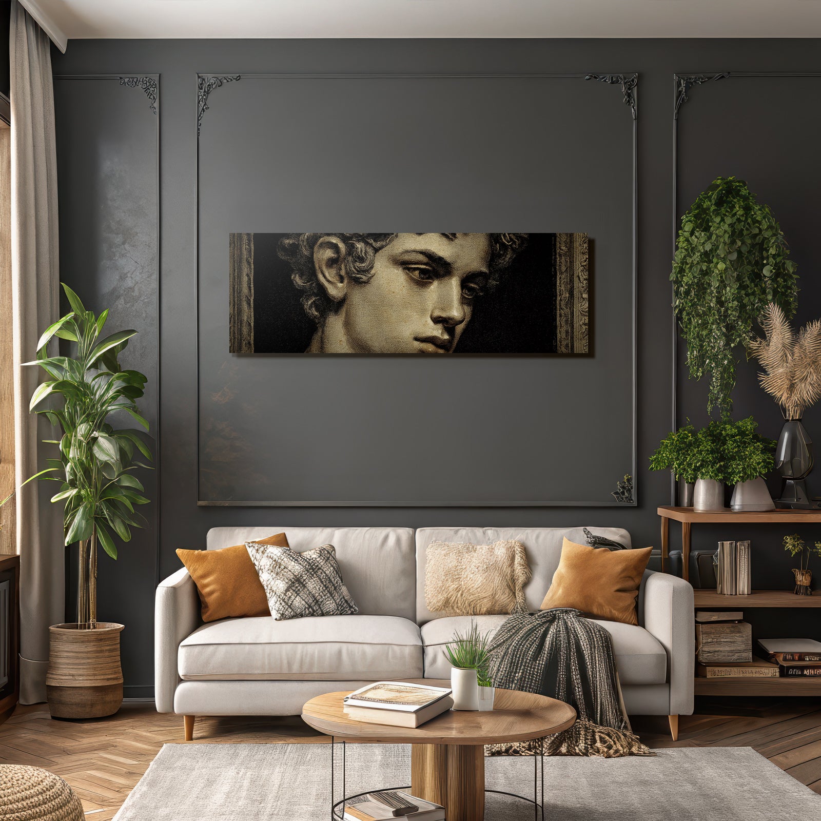 Maennliche Figuren Portrait Inspirierte Von Er Kunst Detaillierte Darstellung
