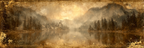 Malerische Landschaft Mit See Und Bergen Gebaeude Im Vintage Stil | Klassisch | Einrichtungsstile