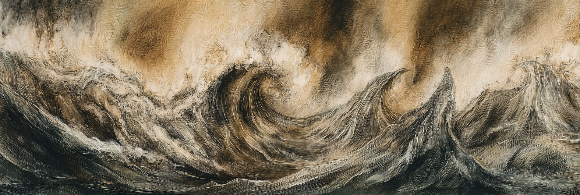 Ocean Wellen Dramatische Farben Kunstvolle Texuren | Klassisch | Einrichtungsstile