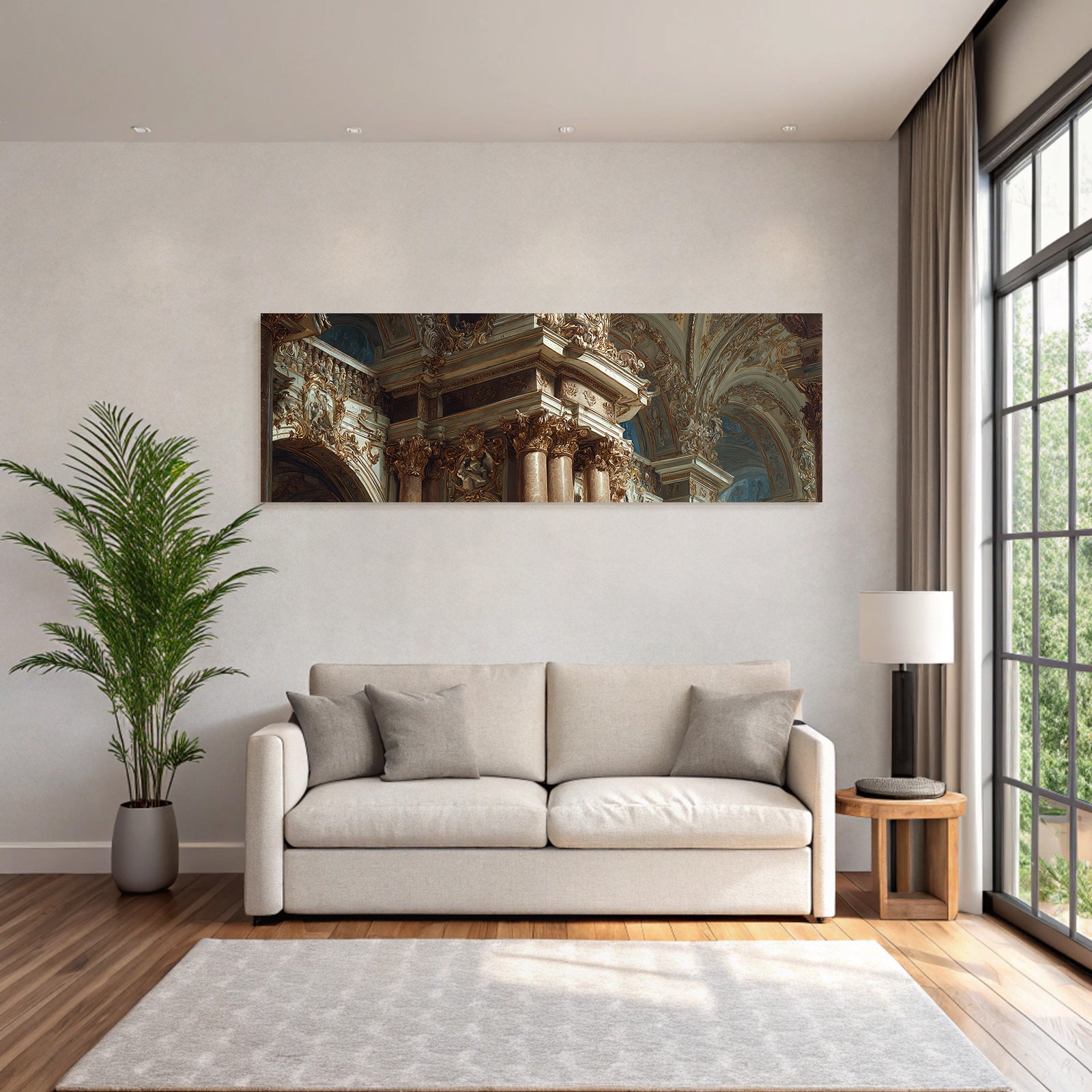 Ornate Architectural Interior Baroque Neoclassical Stil