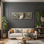 Ornate Decorative Design Mit Menschen Gestalt Umgeben Von Floralen Motiven