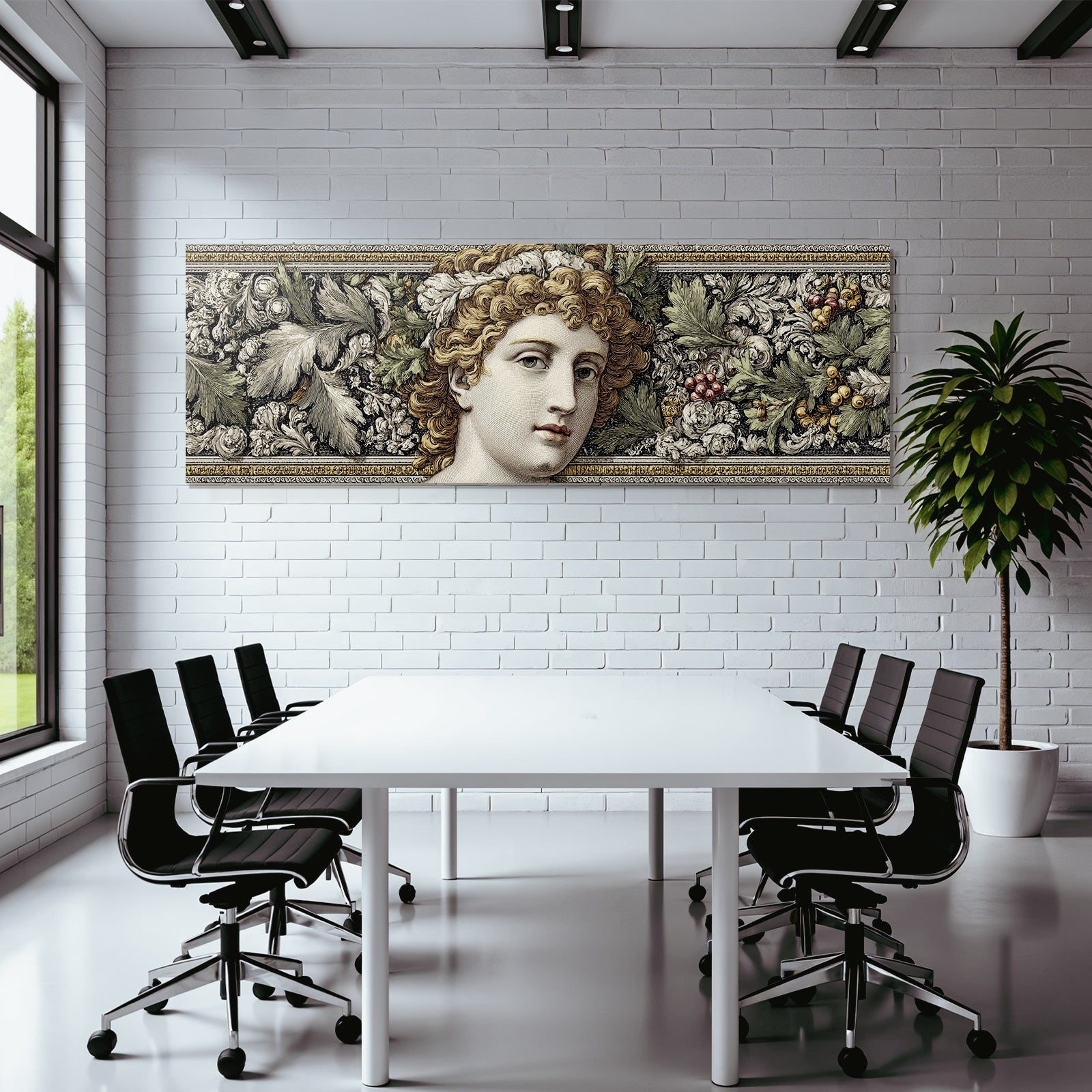 Ornate Decorative Design Mit Menschen Gestalt Umgeben Von Floralen Motiven