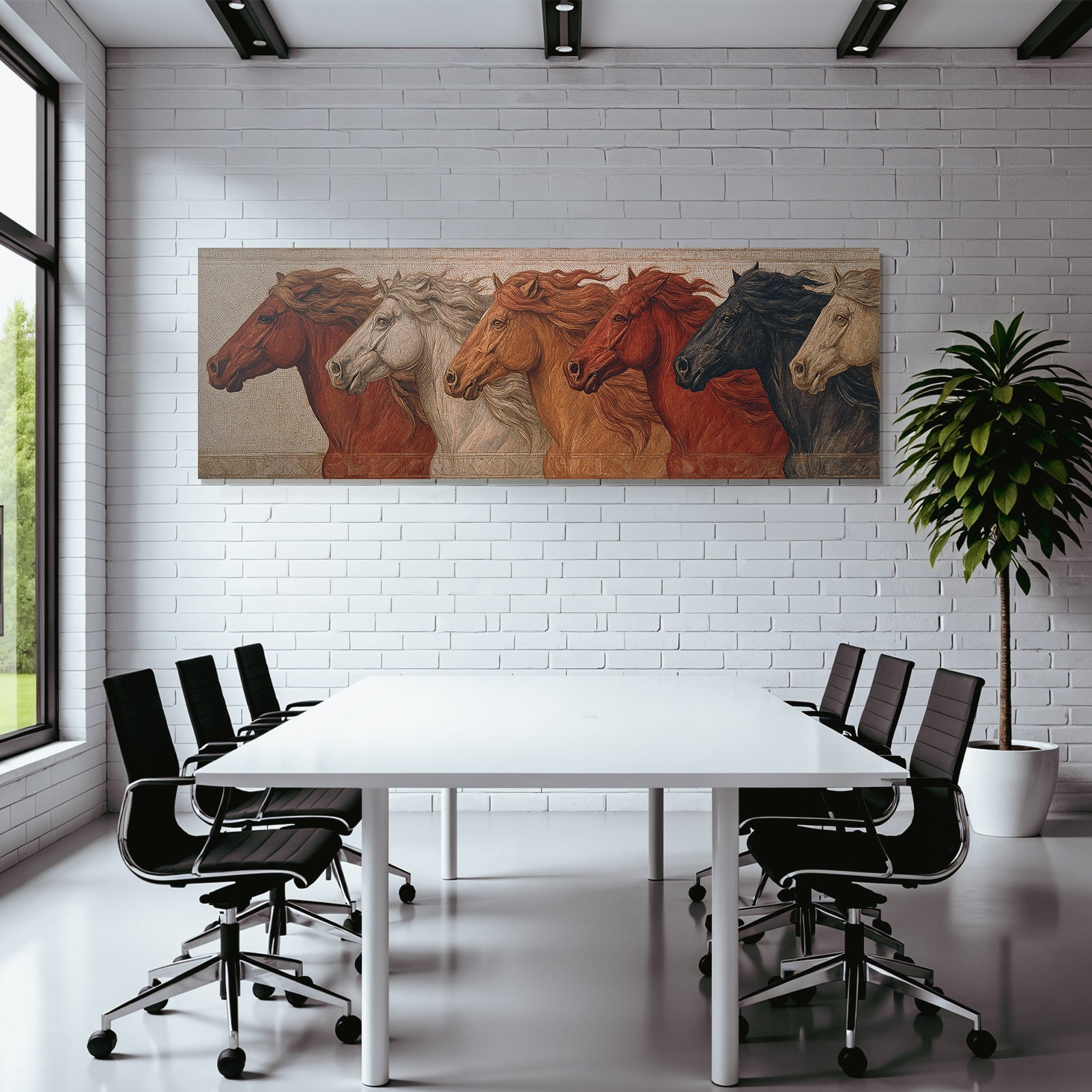 Pferdekoepfe Kunstwerk Stark Schoen Grazie