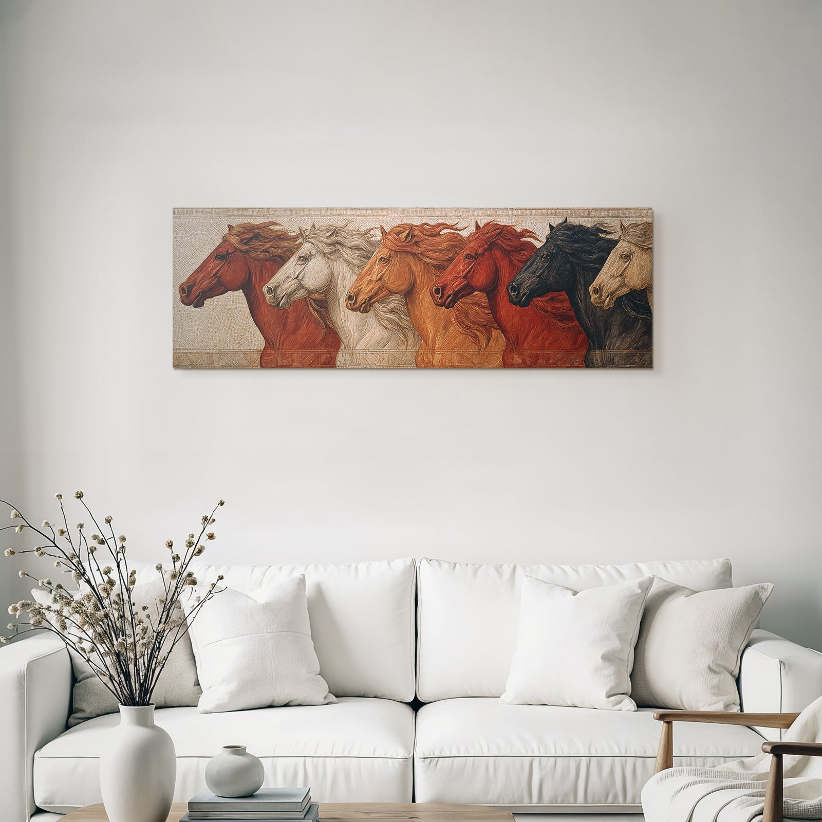 Pferdekoepfe Kunstwerk Stark Schoen Grazie