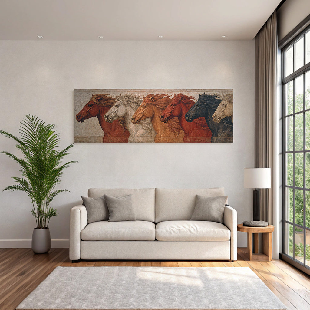 Pferdekoepfe Kunstwerk Stark Schoen Grazie
