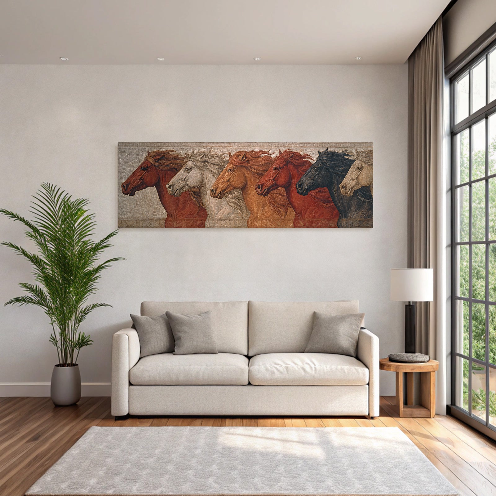 Pferdekoepfe Kunstwerk Stark Schoen Grazie