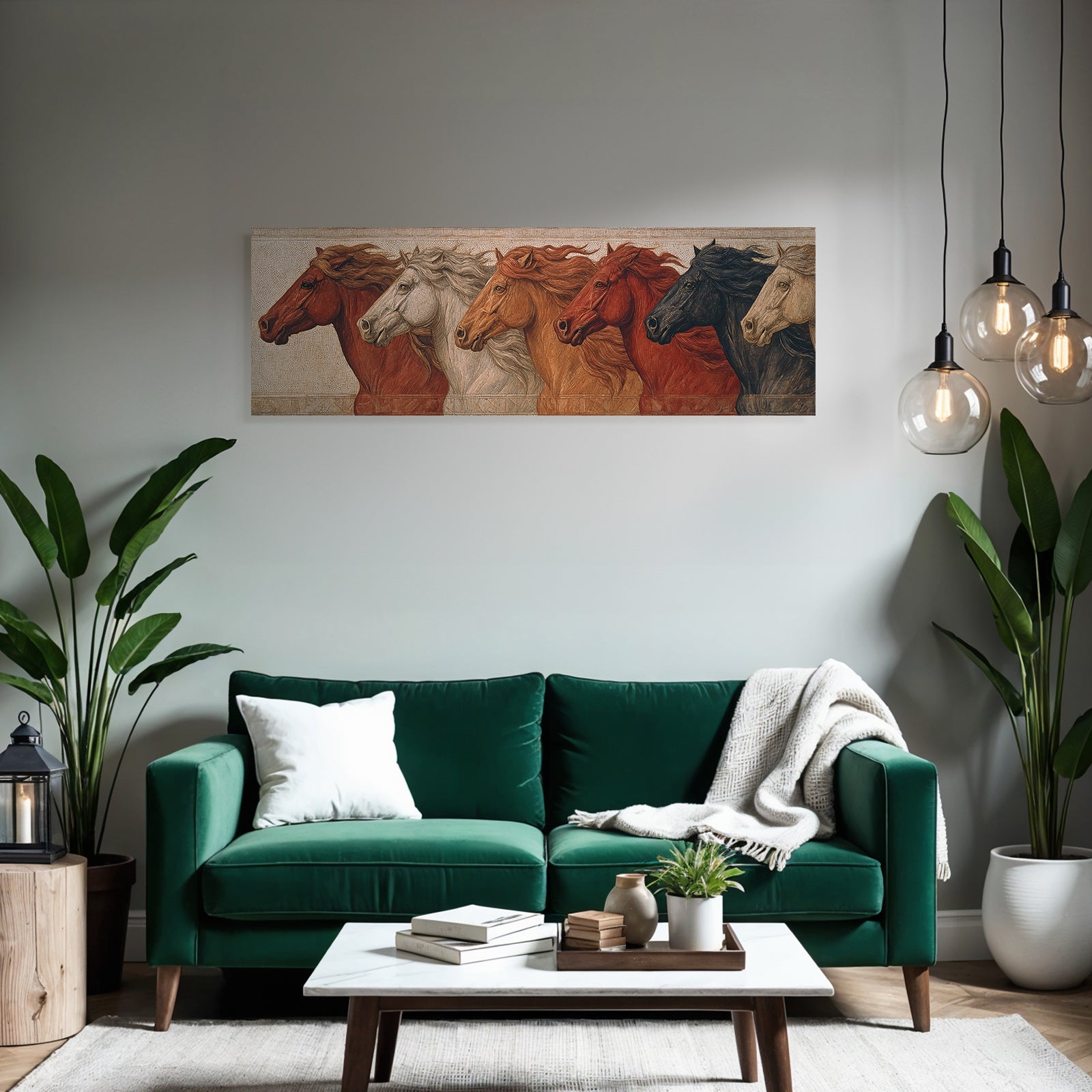 Pferdekoepfe Kunstwerk Stark Schoen Grazie