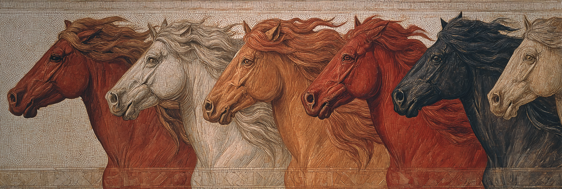 Pferdekoepfe Kunstwerk Stark Schoen Grazie | Klassisch | Einrichtungsstile