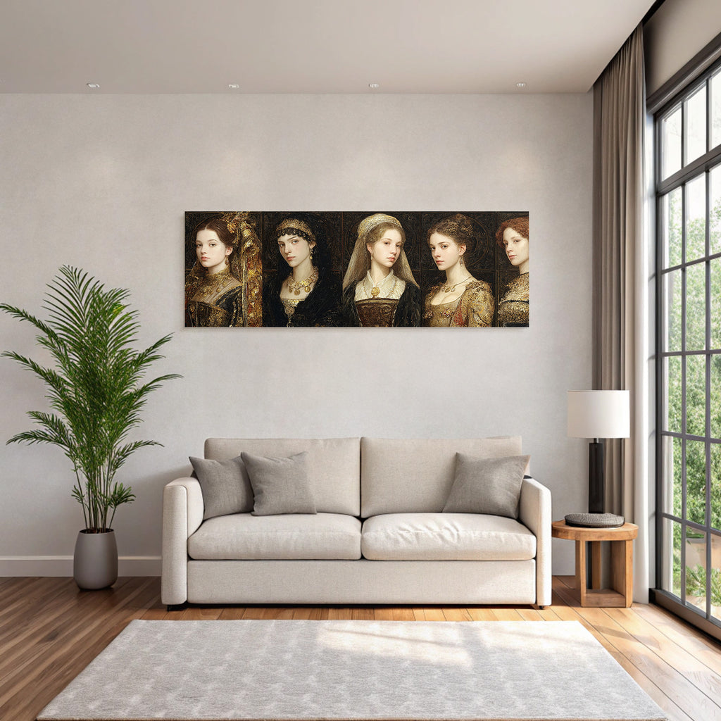 Portraits Von Frauen Historische Mode Kultur Aesthetik