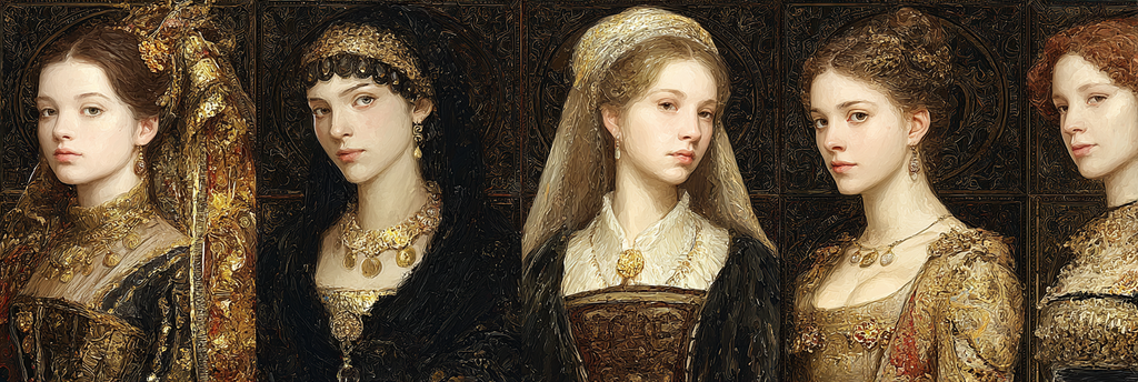 Portraits Von Frauen Historische Mode Kultur Aesthetik | Klassisch | Einrichtungsstile