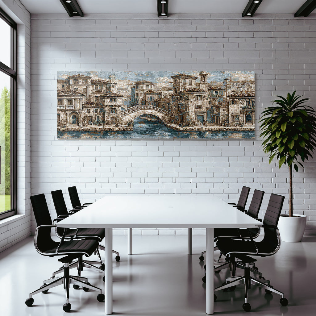 Quaint Waterfront Scene Ornate Buildings Bridge Tranquility Deutsche Stadt