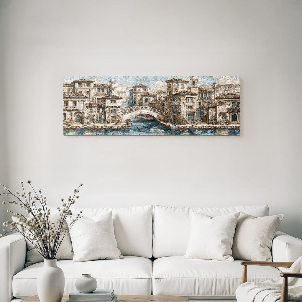 Quaint Waterfront Scene Ornate Buildings Bridge Tranquility Deutsche Stadt