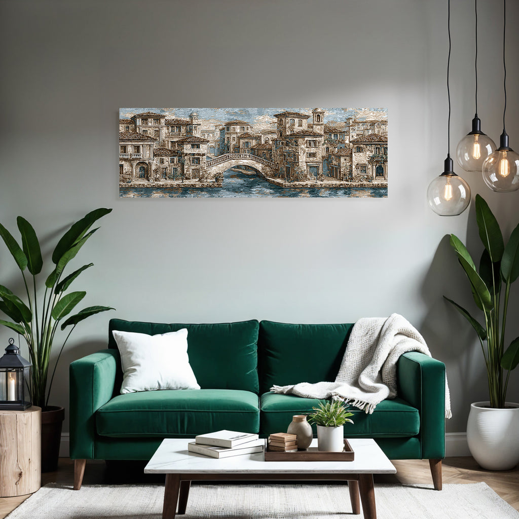 Quaint Waterfront Scene Ornate Buildings Bridge Tranquility Deutsche Stadt