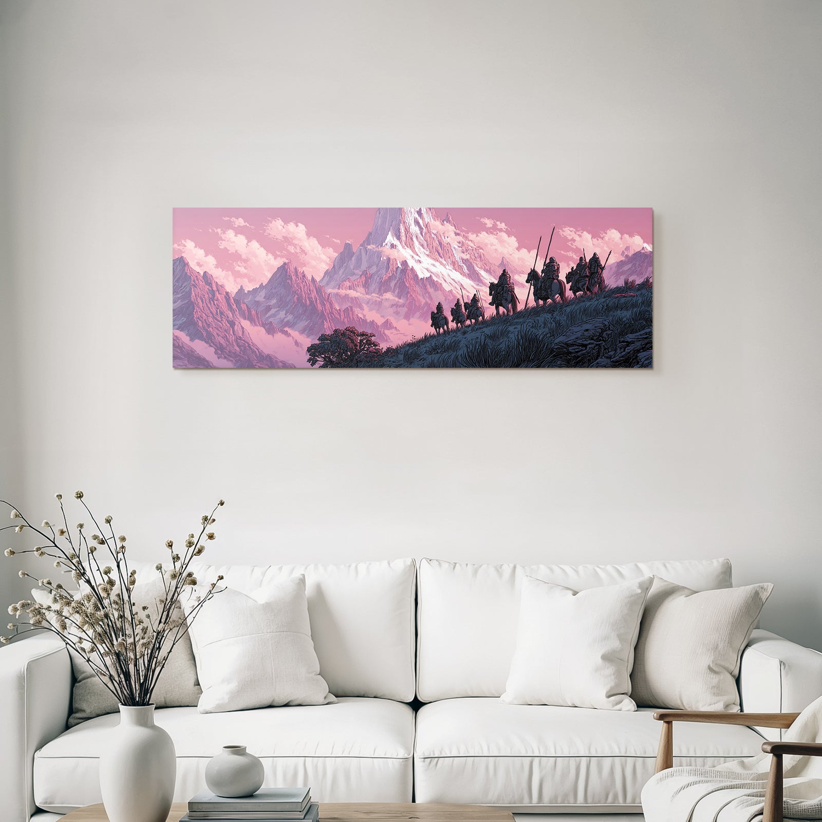 Reiter Im Gebirge Bei Sonnenuntergang Travel Abenteuer
