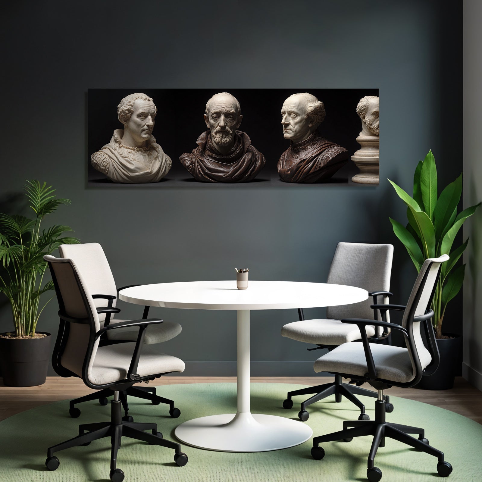 Skulpturen Buesten Historieste Fiktive Figuren
