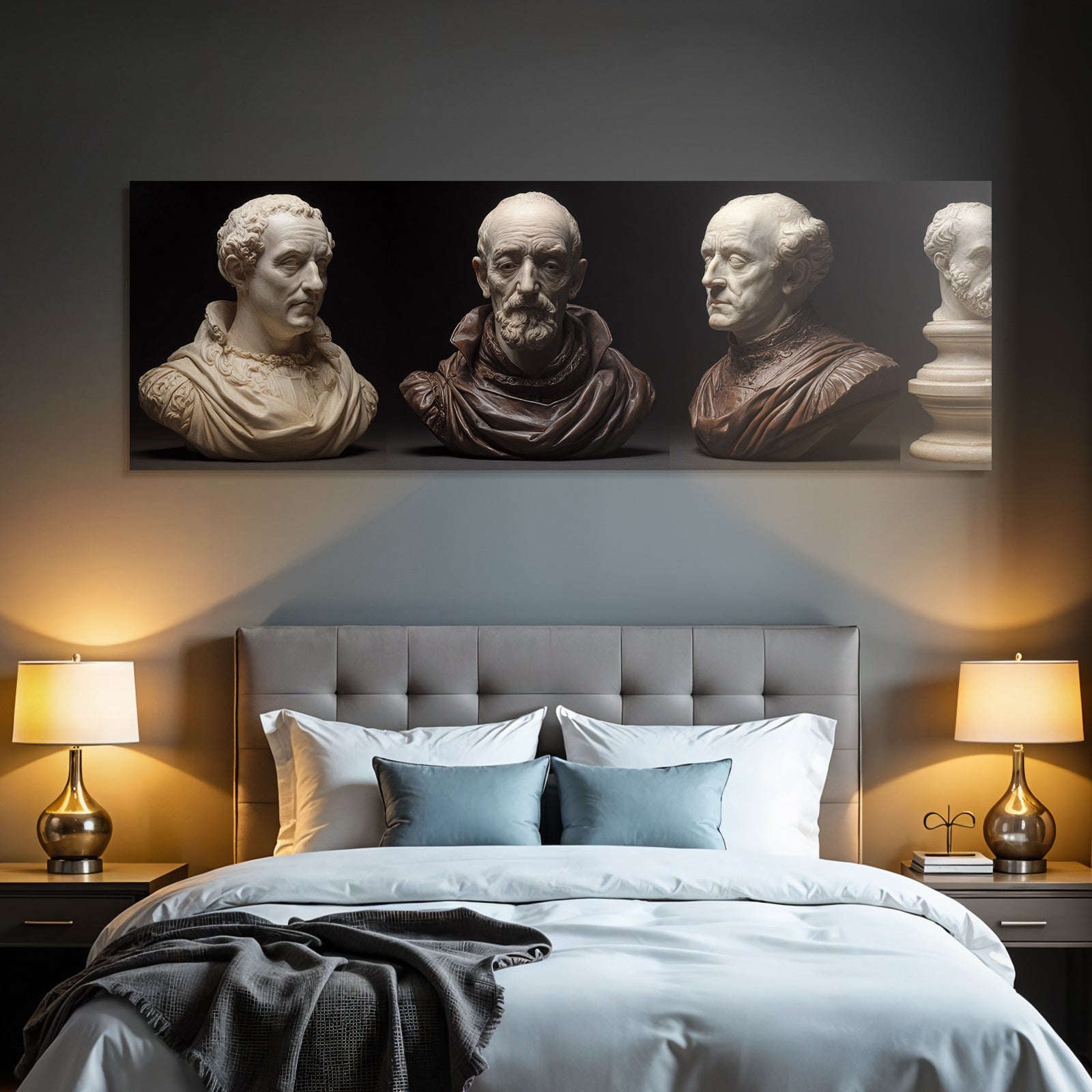 Skulpturen Buesten Historieste Fiktive Figuren